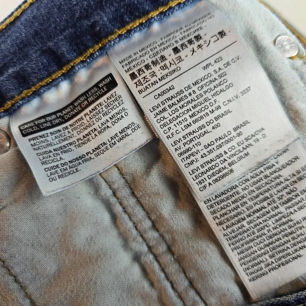 Levi's 569 Jeans Mens 38x30 Blue Dark Wash Denim  Loose Straight Baggy Skater